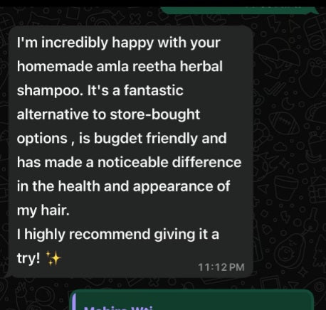Another customer review from a message